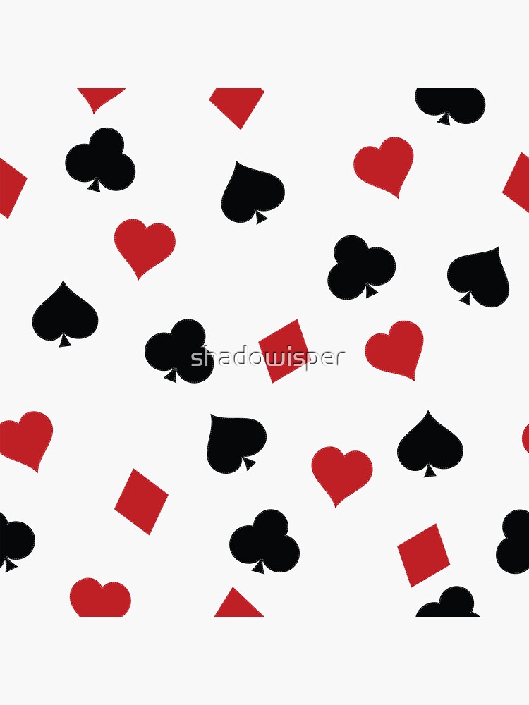 "Hearts, spades, clovers and diamonds" Sticker by shadowisper Redbubble