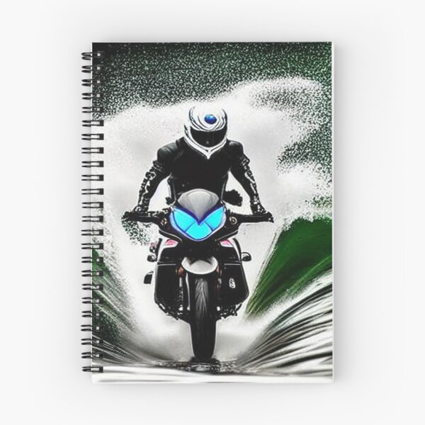 Item preview, Motorcycle driver runs into a puddle in the rain  designed and sold by JaroDesign2023.