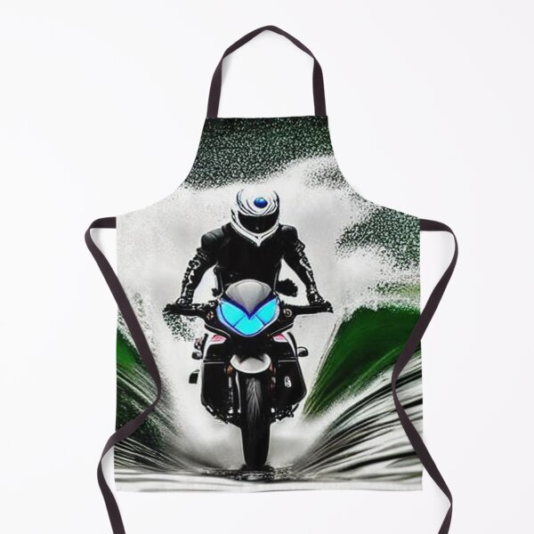 Item preview, Motorcycle driver runs into a puddle in the rain  designed and sold by JaroDesign2023.