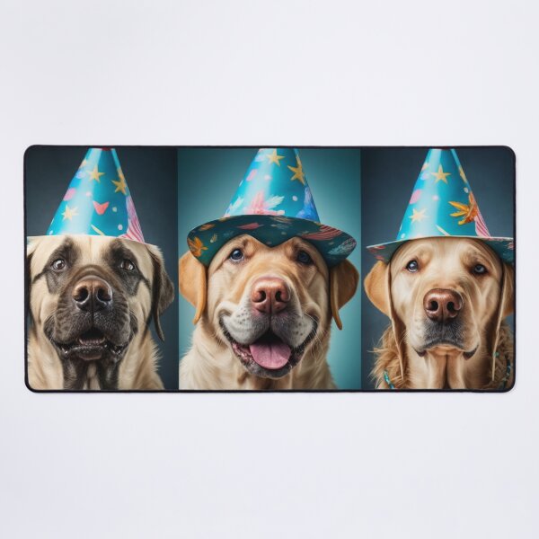 Item preview, Funny Labrador Retrievers wearing party hats designed and sold by Tio-Tecun.