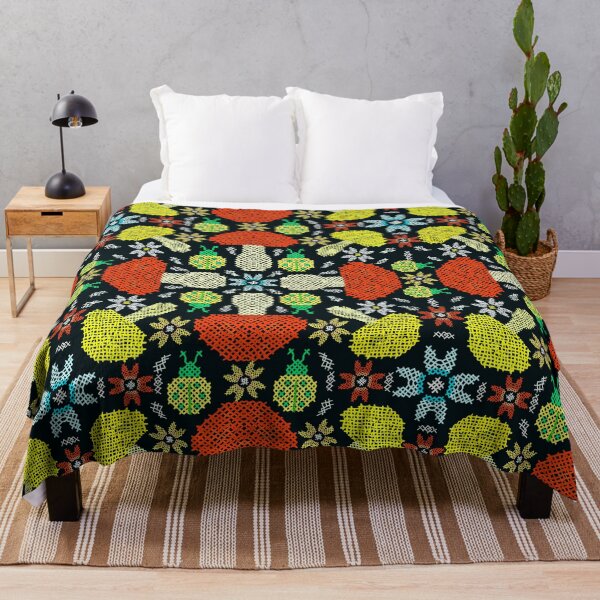 Item preview, Quilt Mushroom and Bugs designed and sold by mitalim.