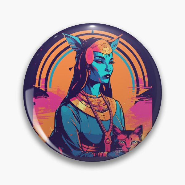 Item preview, Synthwave Bastet designed and sold by 8bitbubbles.