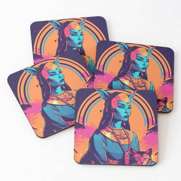Item preview, Synthwave Bastet designed and sold by 8bitbubbles.