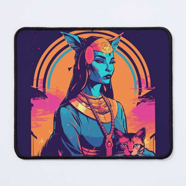 Item preview, Synthwave Bastet designed and sold by 8bitbubbles.