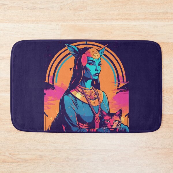 Item preview, Synthwave Bastet designed and sold by 8bitbubbles.