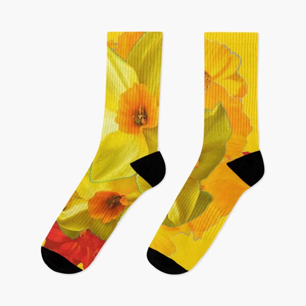 Item preview, RED-YELLOW SPRING GARDEN FLOWERS ART designed and sold by sharlesart.