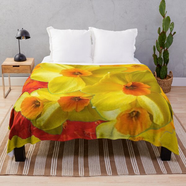 Item preview, RED-YELLOW SPRING GARDEN FLOWERS ART designed and sold by sharlesart.