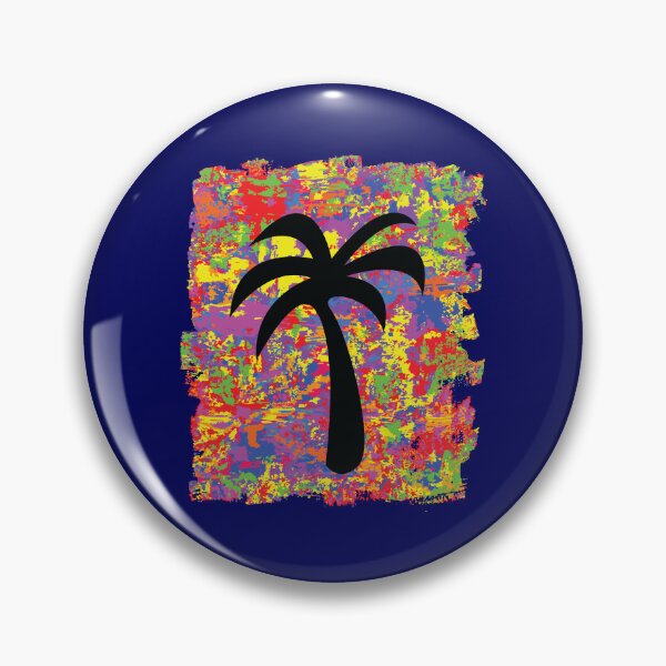Item preview, Palm Tree Silhouette With Abstract Vibrant Background designed and sold by Sketchypenface.