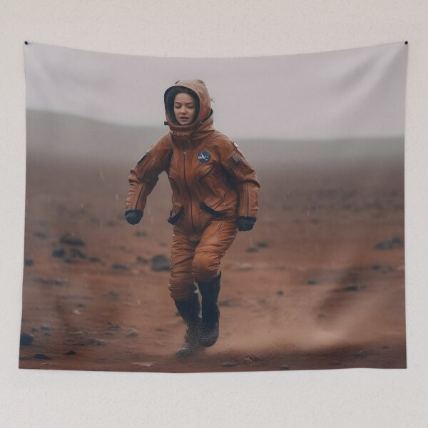 Item preview, Woman running on mars designed and sold by Cr-AI-tive.