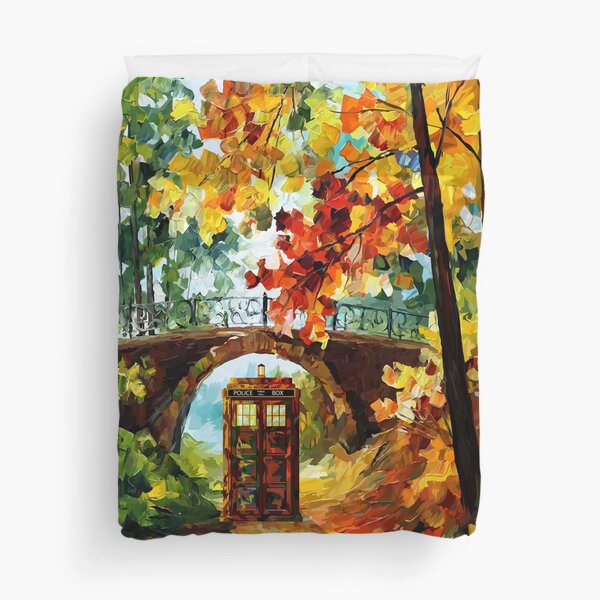 Abandoned Public Phone under the bridge Duvet Cover