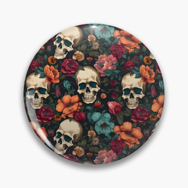Artikelvorschau, "Floral & Skulls" - Gotische Vintage-Ästhetik. entworfen und verkauft von Patrick Brodeur.