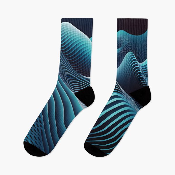 Item preview, Blue wavy lines pattern designed and sold by NavyPanda.