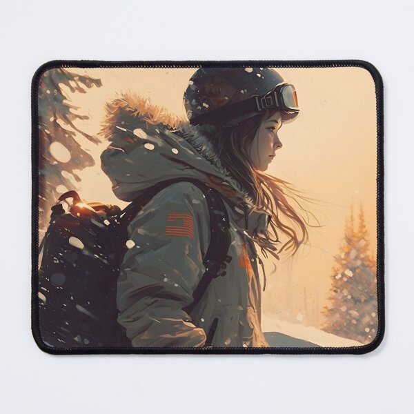 Item preview, Girl is walking in the snow designed and sold by Cr-AI-tive.