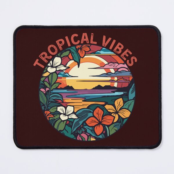 Item preview, Tropical Vibes Flowers Retro Sunset  designed and sold by ShopFanCreation.