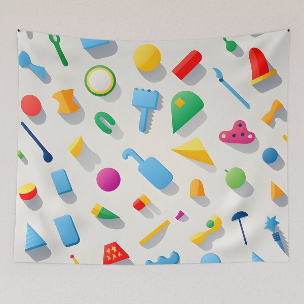 Item preview, Objects pattern - white background designed and sold by Cr-AI-tive.
