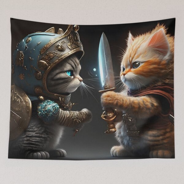 Item preview, Cute cats fighting designed and sold by Cr-AI-tive.