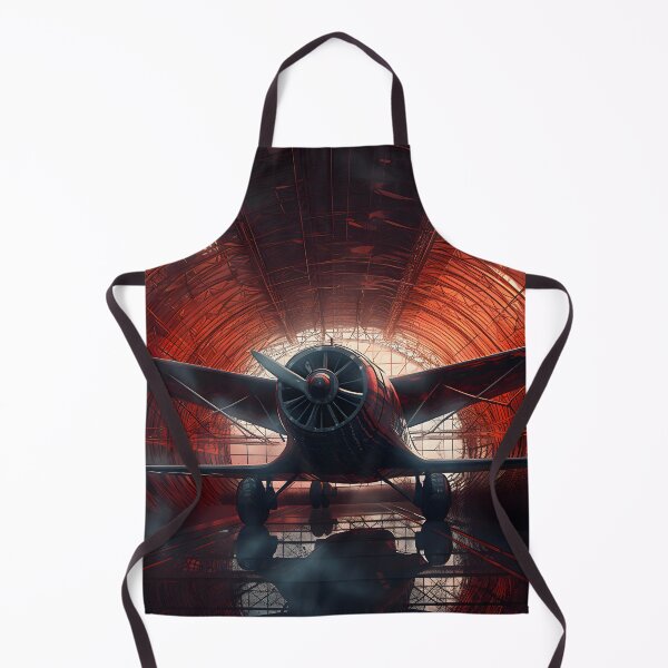 Item preview, Red plane in hangar designed and sold by Cr-AI-tive.