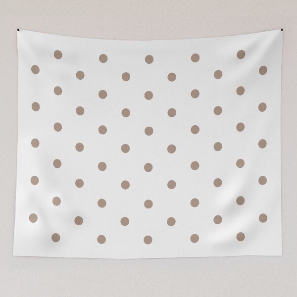 Item preview, Small WARM TAUPE and WHITE POLKA DOTS designed and sold by RachelMacht.