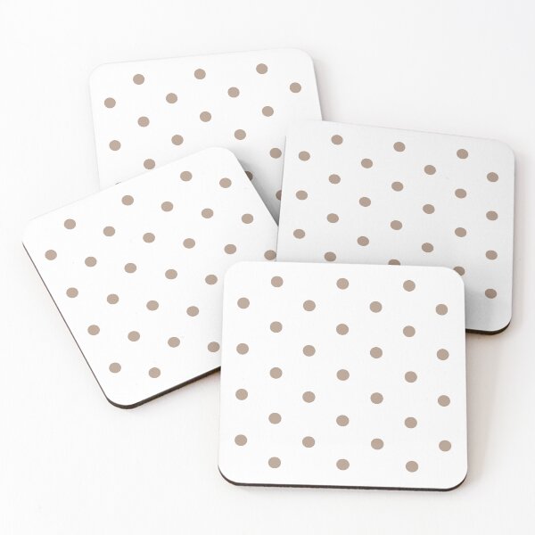 Item preview, Small WARM TAUPE and WHITE POLKA DOTS designed and sold by RachelMacht.