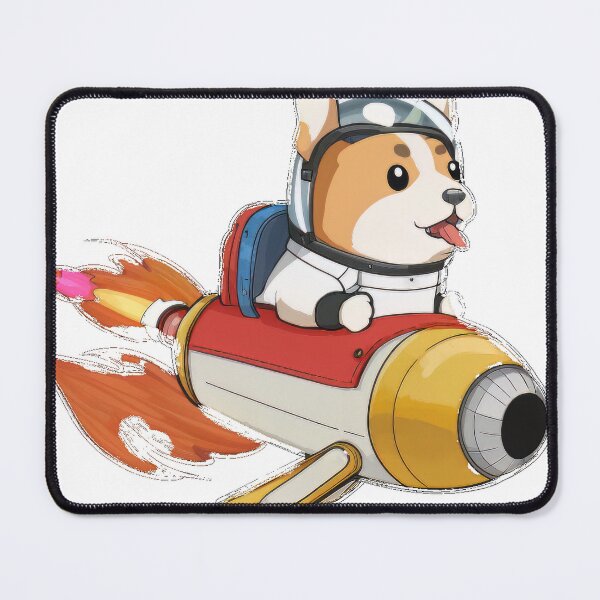 Item preview, Space Dog Flying though the galaxy in a rocket ship designed and sold by Tatsme.