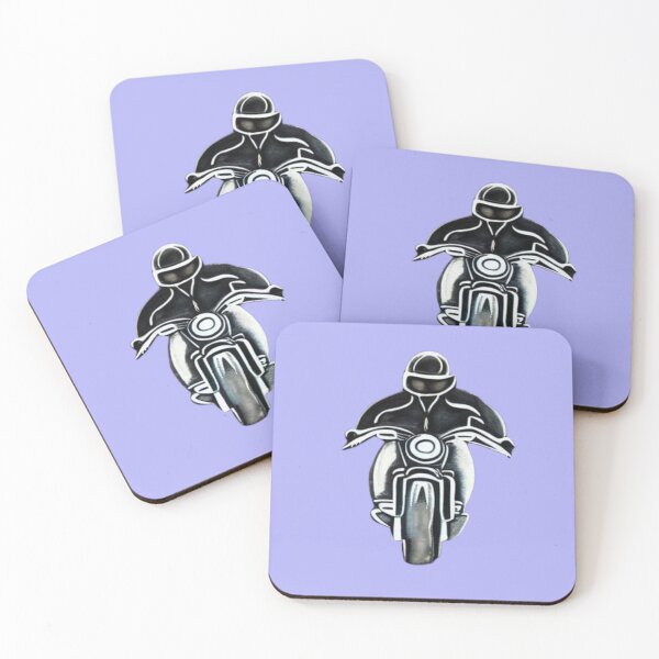Item preview, graphic outline night motorcycle driver sharp motorcycle ride designed and sold by JaroDesign2023.