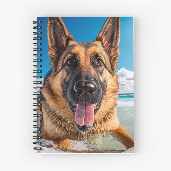 Item preview, Funny German Shepher swimming in the sea designed and sold by Tio-Tecun.