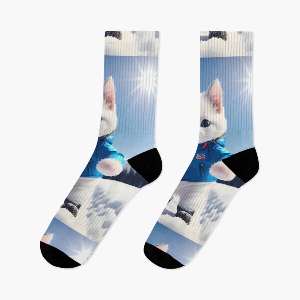 Item preview, Cat in the Snow - Modern Digital Art designed and sold by Ai-michiart.