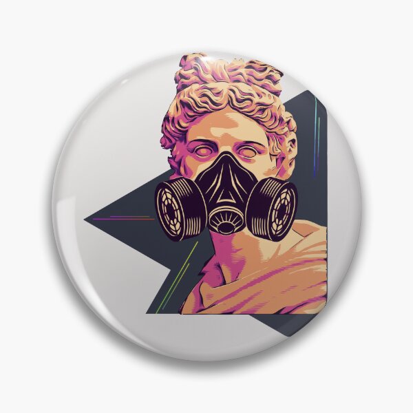 Item preview, Apollyon Greek Sculpture with anti-pollution mask pop art. designed and sold by paulo silveira.