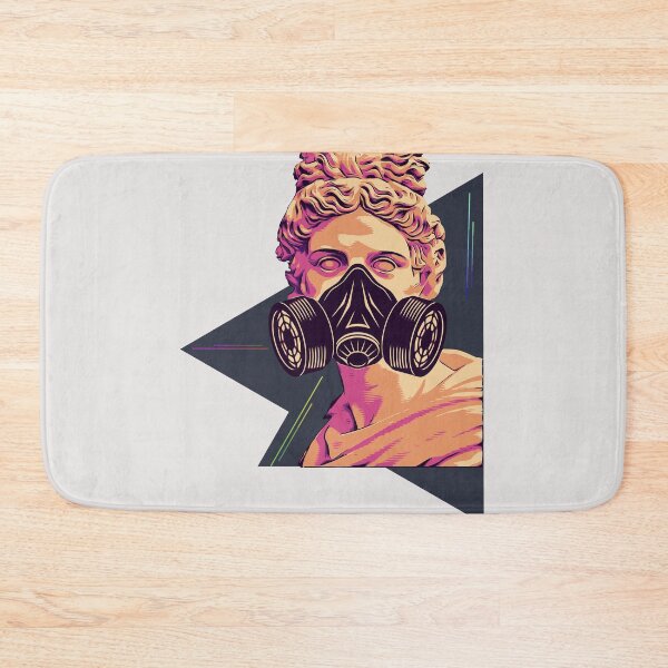Item preview, Apollyon Greek Sculpture with anti-pollution mask pop art. designed and sold by paulo silveira.