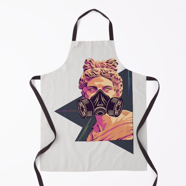 Item preview, Apollyon Greek Sculpture with anti-pollution mask pop art. designed and sold by paulo silveira.