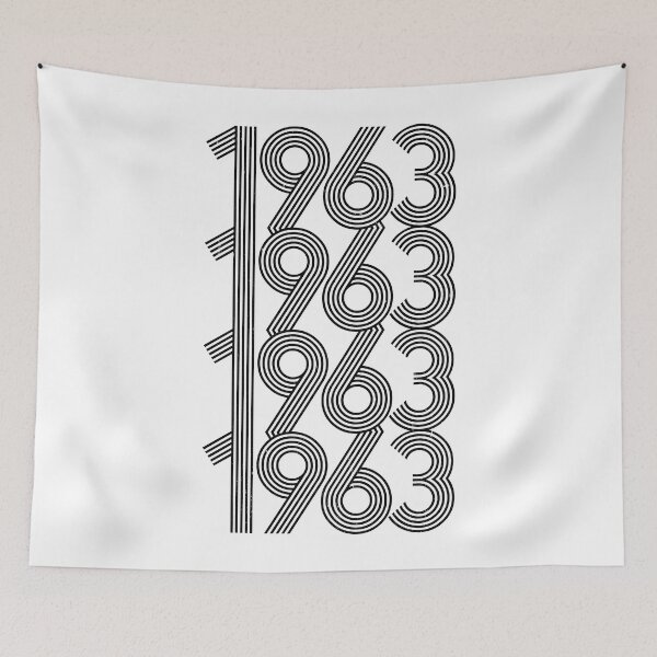 Item preview, Vintage Distressed 1963 Black Typography Pattern designed and sold by hadleyfoo.