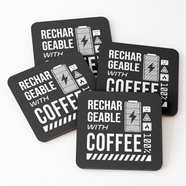 Item preview, Rechargeable with Coffee - White Label designed and sold by forgottenfuture.