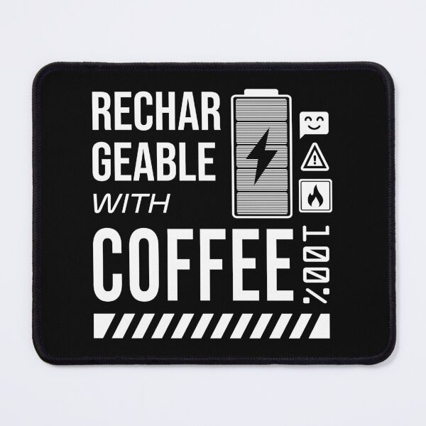 Item preview, Rechargeable with Coffee - White Label designed and sold by forgottenfuture.