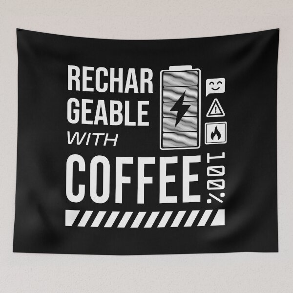 Item preview, Rechargeable with Coffee - White Label designed and sold by forgottenfuture.