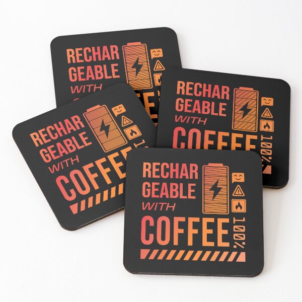 Item preview, Rechargeable with Coffee - Rusty Label designed and sold by forgottenfuture.