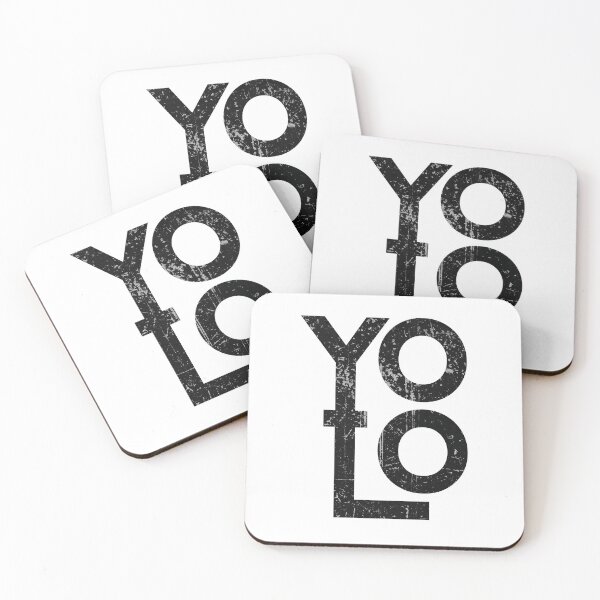 Item preview, YOLO You Only Live Once Grunge Acronym Rustic Abbreviation Large Black Letters Modern Carpe Diem  designed and sold by doseofwin.