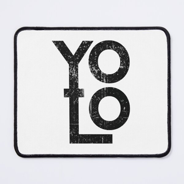 Item preview, YOLO You Only Live Once Grunge Acronym Rustic Abbreviation Large Black Letters Modern Carpe Diem  designed and sold by doseofwin.
