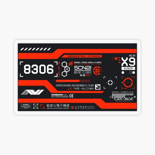 Item preview, New technology type decal orange gray  designed and sold by Arez Xzan.