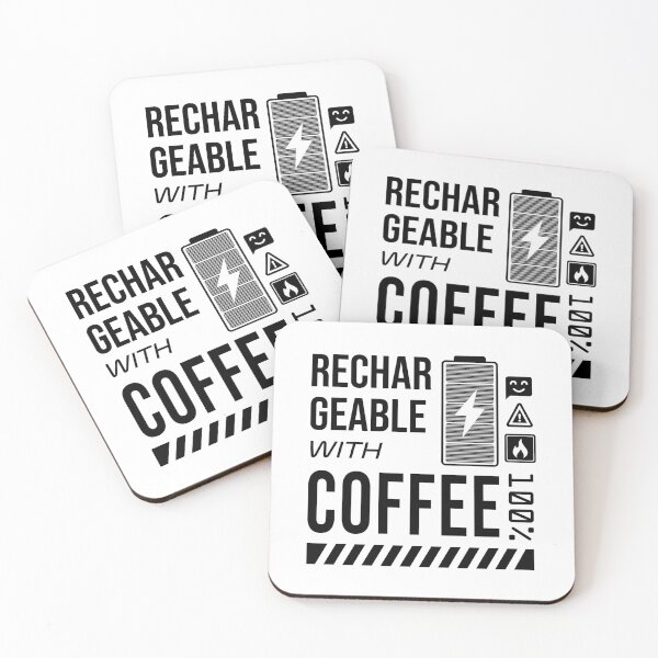 Item preview, Rechargeable with Coffee - Black Label designed and sold by forgottenfuture.