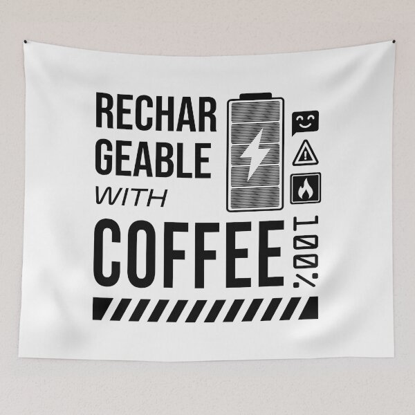 Item preview, Rechargeable with Coffee - Black Label designed and sold by forgottenfuture.