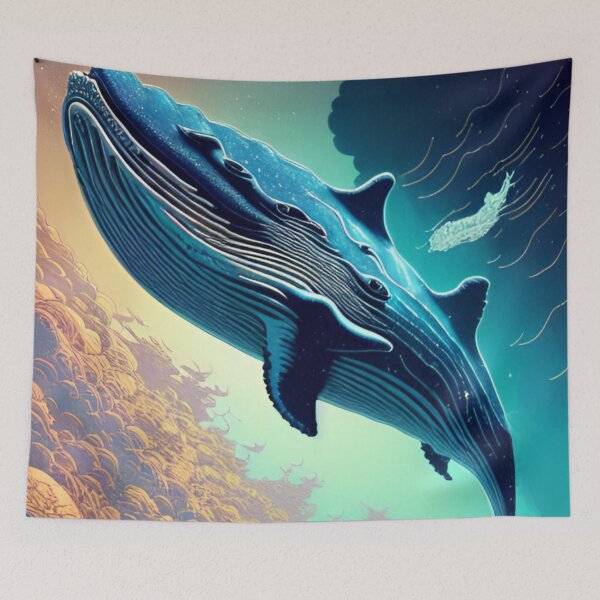 Item preview, Celestial Blue Whale  designed and sold by EsoteraArt.