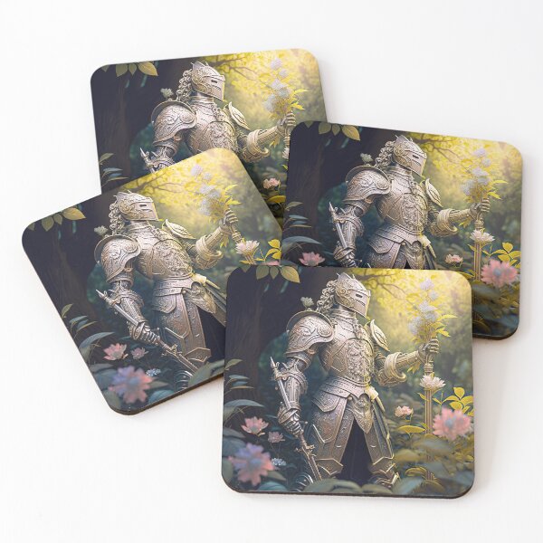 Item preview, Futuristic Knight in a Tranquil Garden designed and sold by Venon28.