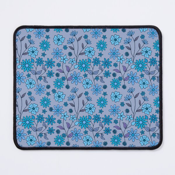 Item preview, Retro Blue Flower Pattern designed and sold by Danvrie.