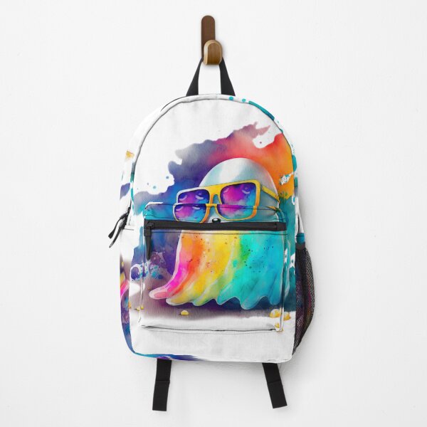 Item preview, Rainbow Colored Friendly Ghost designed and sold by ChromaticClings.