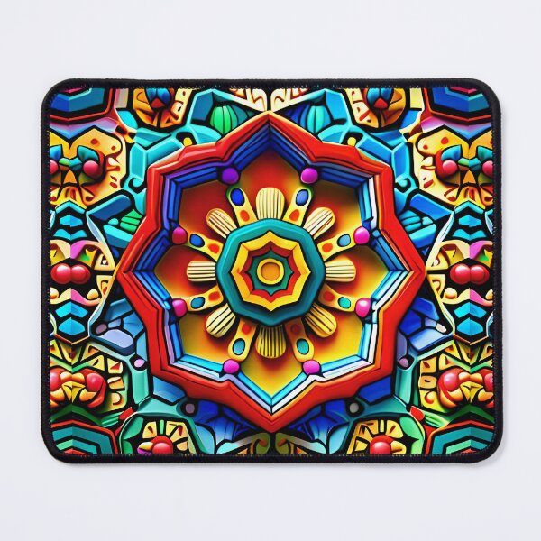 Item preview, colorful mandala tile pattern designed and sold by basitcv.