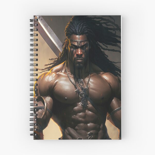 Item preview, Black African Barbarian Warrior Fearless Ancestor Abstract Art designed and sold by MasterArtsman.