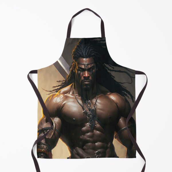 Item preview, Black African Barbarian Warrior Fearless Ancestor Abstract Art designed and sold by MasterArtsman.