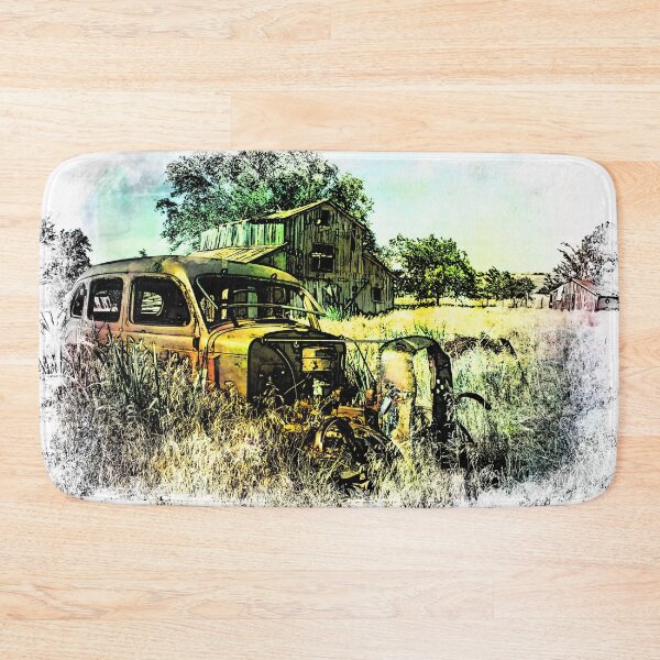 Item preview, We Got Lost in the Hayfield, Old car and barn, rural Oklahoma, USA designed and sold by JohnDSmith.