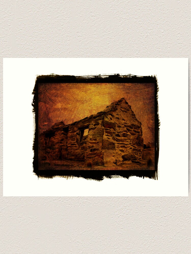 Alternate view of stone house Art Print