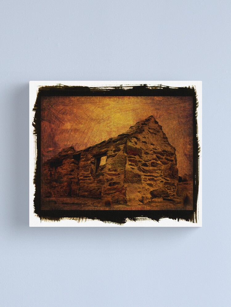 Alternate view of stone house Canvas Print